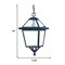 Homeroots 14 x 7.75 x 7.75 in. Bay Street 1-Light Matte Black Hanging Light 398018 - alternate 5